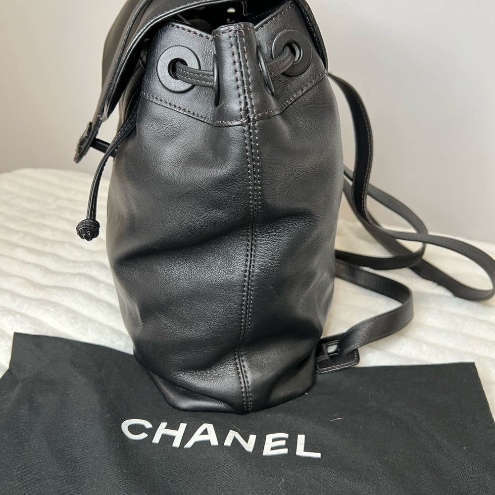 💯💎Authentic💎 CHANEL CC Turnlock Lambskin Leather Backpack - Picture 6 of 14